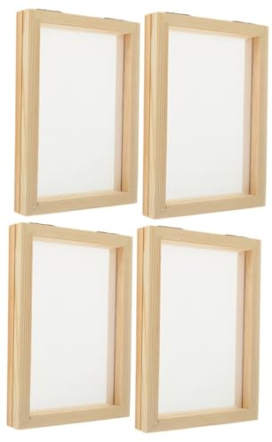 AKOOSY 4stücke Holzrahmen Für Papierherstellung Sieb Zur Papierschöpfen DIY-werkzeugset Zum Basteln Von Handgeschöpftem Papier Für Junge Mädchen Und Erwachsene