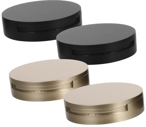 Veemoon 4pcs Empty Makeup Box Reusable Plastic Compact Mirror Case for Pressed Powder Travel Diy Use Includes Correcting Concealer Palette