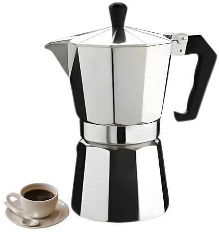 Italian Espresso Coffee Moka Pot Stove Top Coffee Maker, Aluminum Classic Filter Espresso Percolator for Italian & Cuban Coffee Brewing, for Home Kitchen & Camping (1 cup / 50 ml)