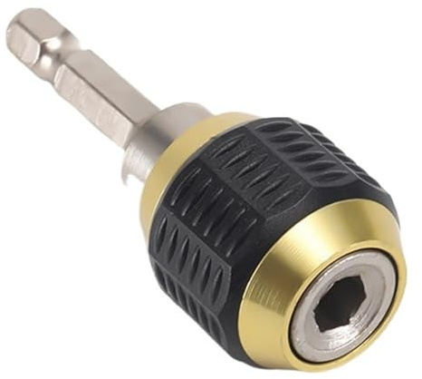Brocas de metal, juego brocas, 1 pieza Vástago hexagonal emergente cabeza grande 60 mm Acoplamiento rápido Varilla conexión autoblocante interior 1/4 Taladro portabrocas