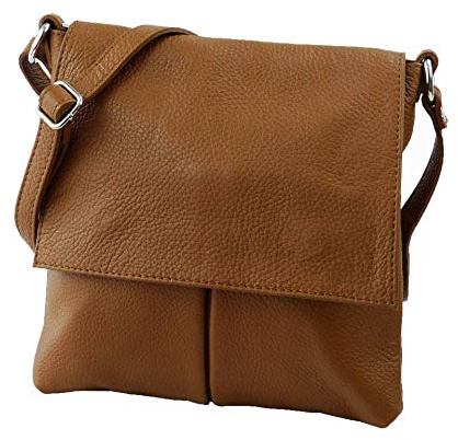 SH Leder Echtleder Umhängetasche Schultertasche Crossover aus Gernarbt Rindleder 26x25cm Kim G182