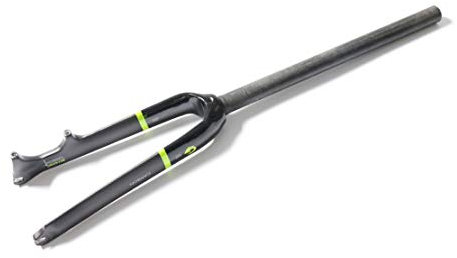 HIOD Voll Kohlefaser Fahrradgabel Kleines Rad Fahrrad C Bremse + Scheibenbremse Gabel,Green-A,16-inch