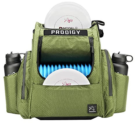 Prodigy Disc BP-2 V3 Disc Golf Backpack - Frisbee Golf Bag Organizer - Holds 26+ Discs Plus Storage - Tear and Water Resistant - Pro Quality Bag for Disc and Frisbee Golf (Green)