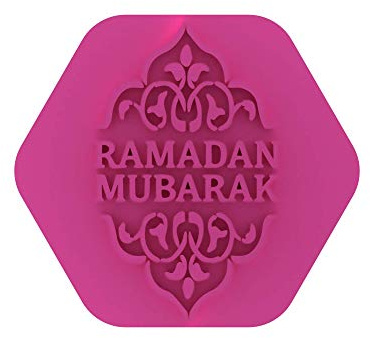 LissieLou Ramadan Mubarak Dekorativer Keksstempel Ramadan Eid Celebrations Zuckerguss Fondant Embosser – Hellrosa