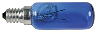 Lampe E14 25W kompatibel mit SIEMENS 00612235 26mmØ 83mm 230-240V blau für Kühlschrank