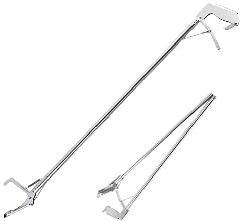 Pinzas de serpiente resistentes para reptiles de acero inoxidable, pinzas para manipulación de mandíbula ancha