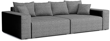 FEDVE Rio Couch Big Sofa mit Schlaffunktion | 300x140 cm | Modernes, ausziehbares Sofa im LOFT-Stil | Praktische Bettkästen| Perfekt für Wohnzimmer und Schlafzimmer