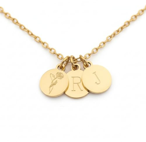 Buchstabenkette | personalisiertes Halskette mit Gravur | Personalisiertes Geschenk für die beste Freundin | Freundschaftskette