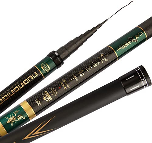 Langer Abschnitt Carbon Angelrute 8-14 m Ultraleicht Superhard Tiefwasser Angelrute Fanggeräte 894 (Color : 10 Meter)