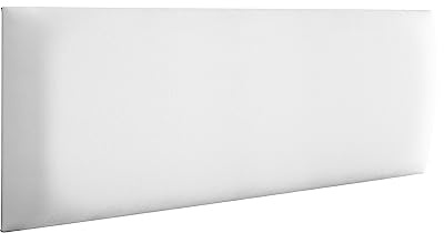 RAVIO Wandpaneele gepolstert | 3D Wandverkleidung mit Schaumstoff | Wandkissen als Kopfteil für Bett | Wanddekoration für Schlafzimmer, Kinderzimmer, Büro, Diele | (Soft 17 - Weiß, 50x15 cm)