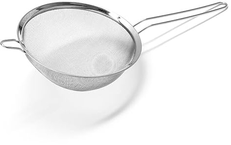 Forgast Passoire de Cuisine en Acier Inoxydable | ⌀20cm | Mailles Fines | Passoire Métallique à Farine, Riz et Pâtes | pour Verser Tamiser | Insert Vapeur pour Casseroles | Lavable au lave-vaisselle
