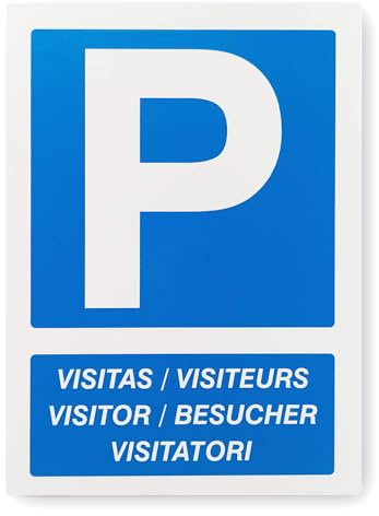 Schild für Parkplatz, reserviert, 18 x 25 cm, Schild aus Aluminiumverbundwerkstoff, 2 mm dick (BESUCHERPARKPLATZ)