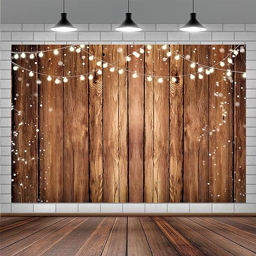 3x2.4m Foto Hintergrund Holz Rustikale Holz Wand Braun Vintage Holzbrett Fotografie Hintergrund Neugeborenes Baby Shower Geburtstag Party Kuchen Tisch Dekorationen Banner Fotostudio Requisiten