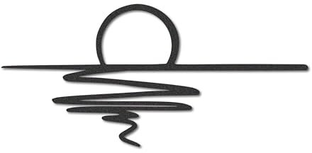 NORTH KAISER Metall Wanddeko | Sonnenglanz Wandkunst | Minimalistische Linien Deko | Wand Skulptur für Wohnzimmer, Schlafzimmer, Outdoor, Einweihungsgeschenk (60 x 28 cm)