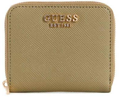 GUESS Laurel Damen Geldbörse mit Reißverschluss, klein, Salbei, Einheitsgröße