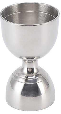 Jigger à Cocktail en Acier Inoxydable, Robuste, Haute Précision, Mesure de Tir à Large Ouverture pour Bar et Liqueur (30/60ml Classique Argent)