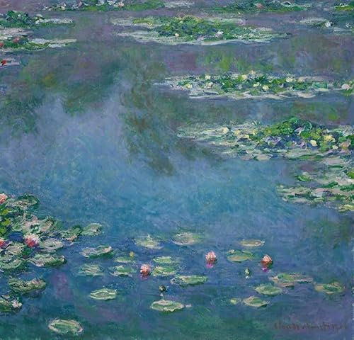 MNMSBFXQ Berühmtes Gemälde Leinwand Bilder Kunstdrucke Leinwand Plakat Seerosen Claude Monet Bilder Deko Kunstwerk für Wohnzimmer 60x90cm