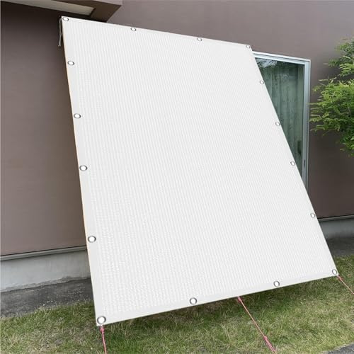 Voile D’Ombrage Rectangulaire 80 x 660 cm, Protection Solaire Hdpe, Respirant, Perméable, Filet d'ombrage Voile Ombrage, Filet Dombrage Rectangle, pour Plein Air, Jardin, Blanc