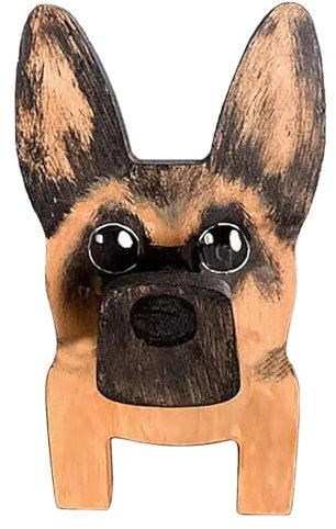 Brillenhalter für Tiere aus – handgefertigter Hundebrillenhalter aus für Hunde Wurst | Brillenständer für Welpen Dackel und Deutscher Schäferhund, Ständer D