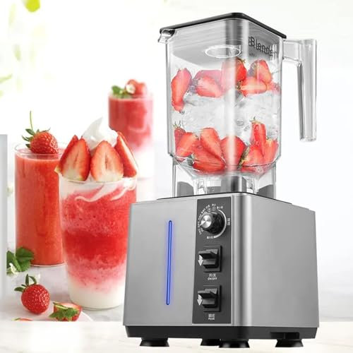 Commercial Ice Crusher, with 1.8L Capacity Cup and 9 Adjustable Speeds, High Power Food Processor, Jog Clean, Food Grade Material, Soundproof Ice Breaker for Smoothies, Ice and Frozen Fruits