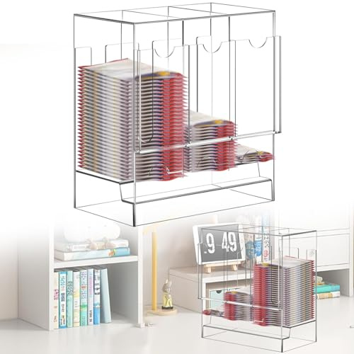 3 Slot Acrylic Booster Pack Dispenser, Clear UV Protection Card Pack Dispenser, Business Card Dispenser & Collector Booster Box Case Compatible with Sports Card Packs & Trading Card Tabletop Display