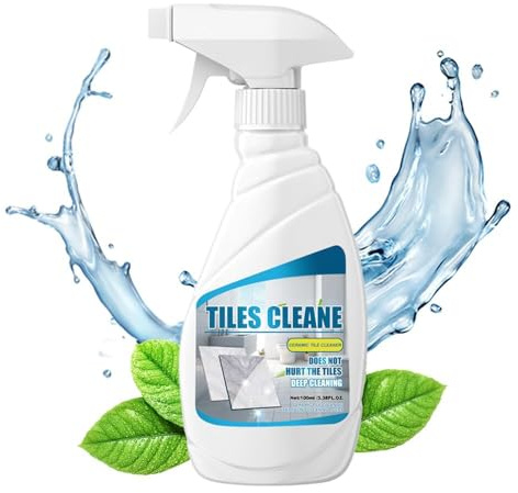 2025 Fliesenreiniger Spray,Starkes Fugenreiniger Spray mit Tiefenwirkung, Bodenreiniger für Bad, Küche & Wandfliesen, Kraftvoll gegen Schmutz, Fett & Kalkablagerungen (1)