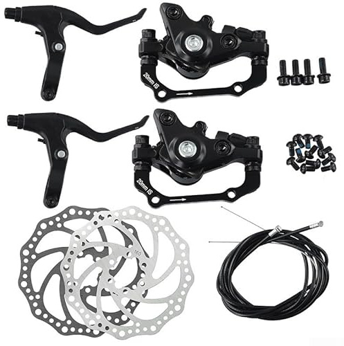 TONIXY Sistema di freno a disco meccanico per bicicletta, set freno anteriore posteriore, rotore da 160 mm per bicicletta MTB