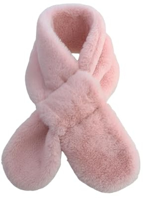 Xgvzs 1 st barnhalsduk för barn varm vinter damhalsduk runt loophole halsdukar för småbarn, barn, flickor på vintern, Rosa, 75*10cm