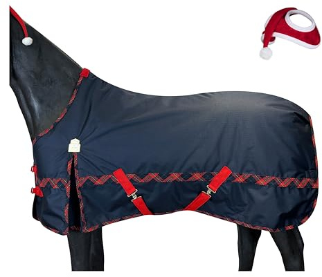 BARN & STABLE Pferdedecken für den Winter, 600 Denier, 3000 mm/3000 mvp, super wasserdicht und atmungsaktiv, mit 200 g Füllung