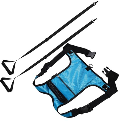 Mikinona Imbracatura Sci Regolabile con Cintura di Sicurezza e Tasca con Zip Supporto Traspirante per Principianti Snowboard e Controllo Velocità Apprendimento
