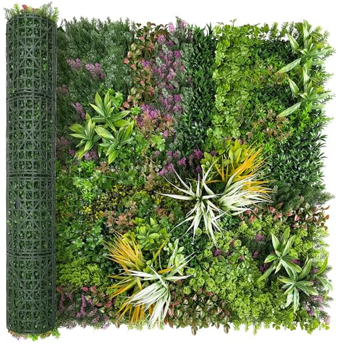BHXCL Artificial Grass Wall Roll Panels: 48''x120''Boxwood Hedge Panels, UV-Anti Privacy Fence Screen, Fake Greenery Backdrop for Indoor Outdoor Garden, Party, Wedding Decor