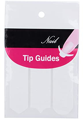 Franska nagelklistermärken Franska manikyrklistermärken Självhäftande nageltips Guide för gör-det-själv-manikyrhantverk Professionella nagelexperter Vit PVC 17 x 3,75 mm 1