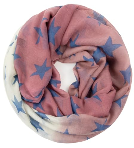 Glamexx24 Nueva Colección Bufanda con Estrella Bufanda Tubo Señoras Bufanda Larga Bucle Bufanda Tela HALF