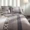 Joop! Mako Satin Bettwäsche Ornament Stripes 4022/7 Graphit Grau 135x200 cm
