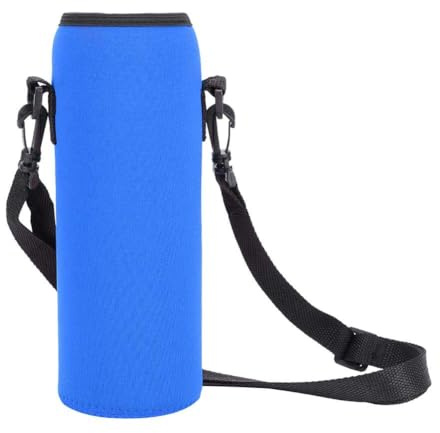 VGEBY1 Wasserflaschenträger, Outdoor 1000ml Wasserflasche Isolierte Abdeckung Neopren-Tragetasche Beutel mit Gurt für den Sport(Blau)