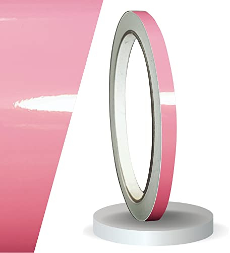 Siviwonder Zierstreifen Klebeband Rosa Glanz 7 mm x 10 m – selbstklebende Klebefolie Pinstripe Tape für Auto, Motorrad Fahrrad, Boot Caravan Modellbau – Seitenstreifen Felgenband Konturmarkierung pink