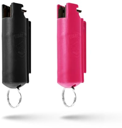 GUARD DOG SECURITY Quick Action Pepper Spray, Maximum Strength, 16-ft Range, Belt Clip For Easy Carry & Fast Access, keychain ready, Made in USA