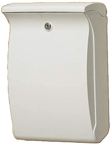 GXBCS Postkasten Briefkasten Wandbriefkasten ABS-Kunststoff, UV-beständig, UV-beständig, lichtecht, Heimbriefkasten, geeignet für 3 Farben 1106(Color:White)