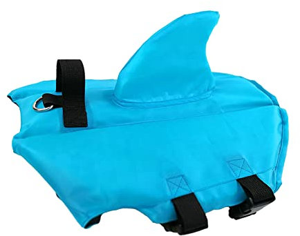 Langlebige Hundeschwimmweste, Schwimmweste für Hunde, verstellbare Ripstop-Haustier-Sicherheitsweste, Rettungsretter mit Rettungsgriff für kleine, mittelgroße oder größere Hunde, blau L
