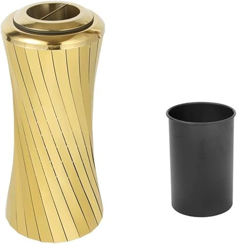 trash can outdoor with lid Dustbins Large Trash Can Metal Outdoor Trash Can With Ashtray Peel Buckets Trash Can According To Office Environment Placement Waste Recycling Composter