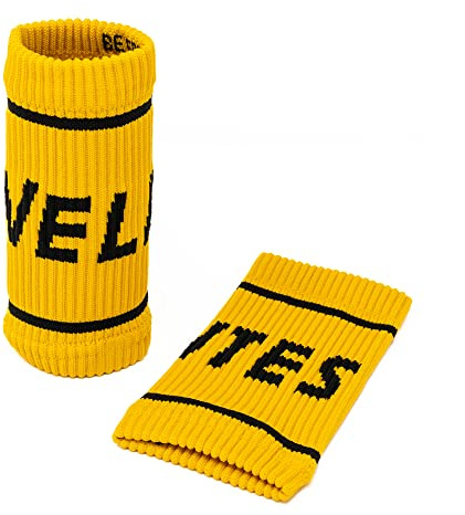Velites Poignet Flexible en Tissu pour Crossfit, Taille Unique, Moutarde