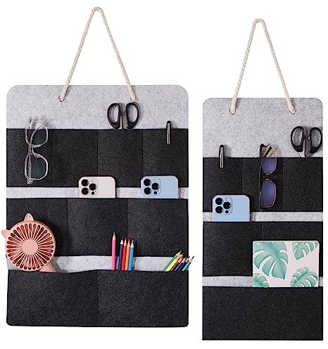 Fentar 2 Stück Wandorganizer, Filz Hängeorganizer mit Mehreren Taschen, Wand Organizer hängend, Hängetasche Hängend Aufbewahrungstasche, Faltbar Hängeaufbewahrung für Wand Tür Bad Organizer
