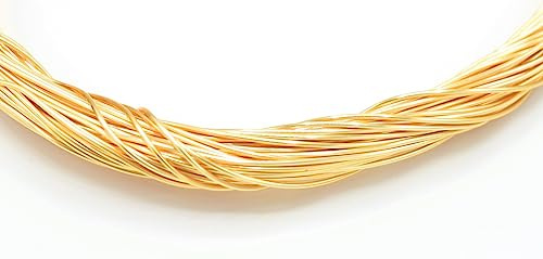Silver/Gold/Rose Gold Plated Non Tarnish Beading Jewellery Wire 0.3mm, 0.4mm, 0.5mm, 0.6mm, 0.8mm, 1mm (KC GOLD 0.8MM (5M))