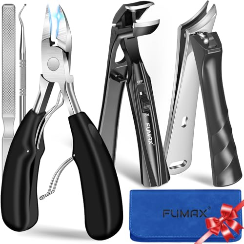 Toe Nail Clippers for Thick Nails, Heavy Duty Nail Clippers with Catcher