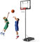 Lischwert Basketballkorb Outdoor Verstellbarer hoher tragbarer Basketballkorb, professioneller Basketballständer mit Rädern für Erwachsene und Kinder im Hinterhof
