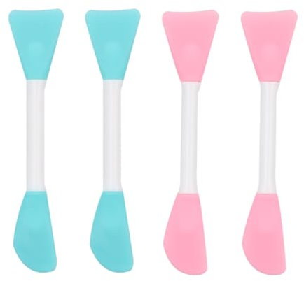 Hsthe Sea 4-teiliger Silikon-Gesichtsmasken-Applikator –weiches Make-up-Schönheitswerkzeug zum Auftragen von Hautcremes, Lotionen und kosmetischen Grundierungen
