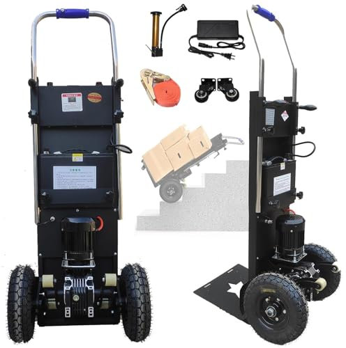 GplHAIN Carrello Manuale Elettrico - Montascale, Motore Brushless, Batteria Rimovibile (48 V/36 Ah), Carico 400 kg - può Salire E Scendere Scale, Pulsante (Apertura/Arresto Istantaneo)