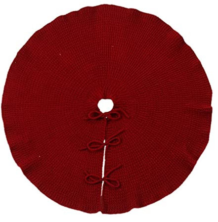 KITANDOVE Weihnachtsbaumteppich Baumsockelabdeckung Rote Baumrock-Abdeckung Installieren Für Festive Dekoration