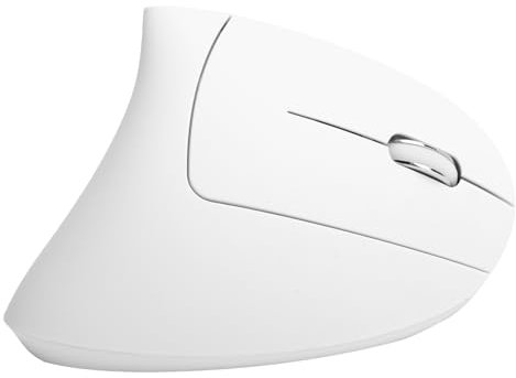 Mouse per Tunnel Carpale Mano Destra, Mouse Ergonomico Mouse Verticale 2.4G Mouse USB Wireless per Ufficio Accessori per Computer Ricaricabili H1 (Topo bianco verticale H1)