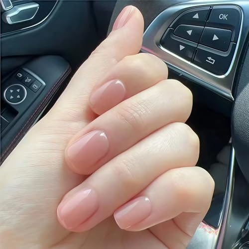 24Pcs Rosa Press on Nails, Soft Gel Press on Nails, Künstliche Fingernägel Zum Aufkleben, Glänzende Falsche Nägel Mit Voller Deckkraft, Acryl Klebe Nägel für Frauen Maniküre DIY
